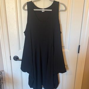 Like Love Lagenlook Chic Asymmetrical Black Dress